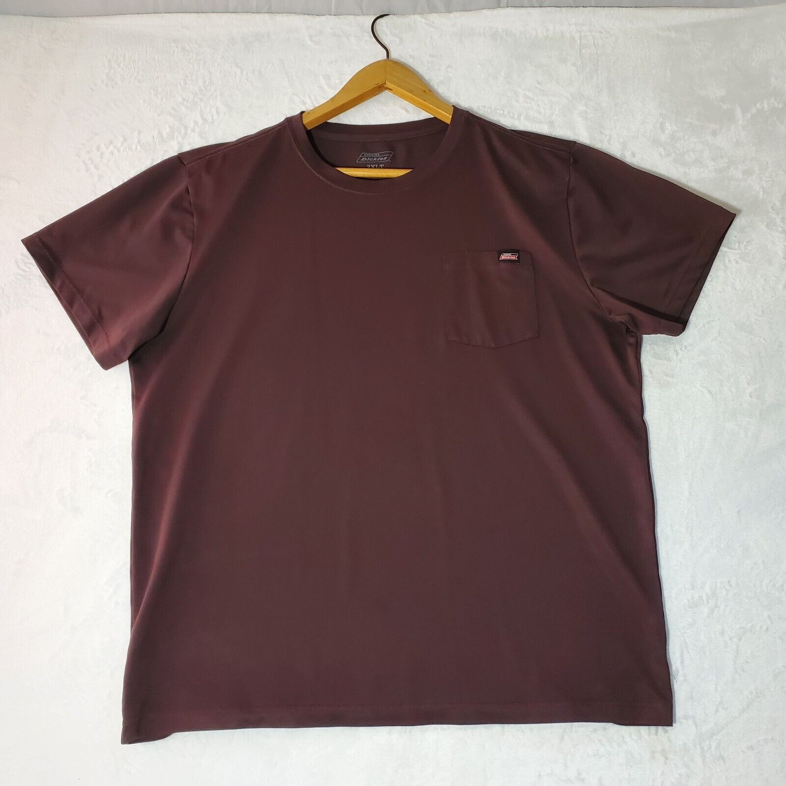 Genuine Dickies T-Shirt Men's 2XLT Brown Pocket Short Sleeve Work Tee gallery