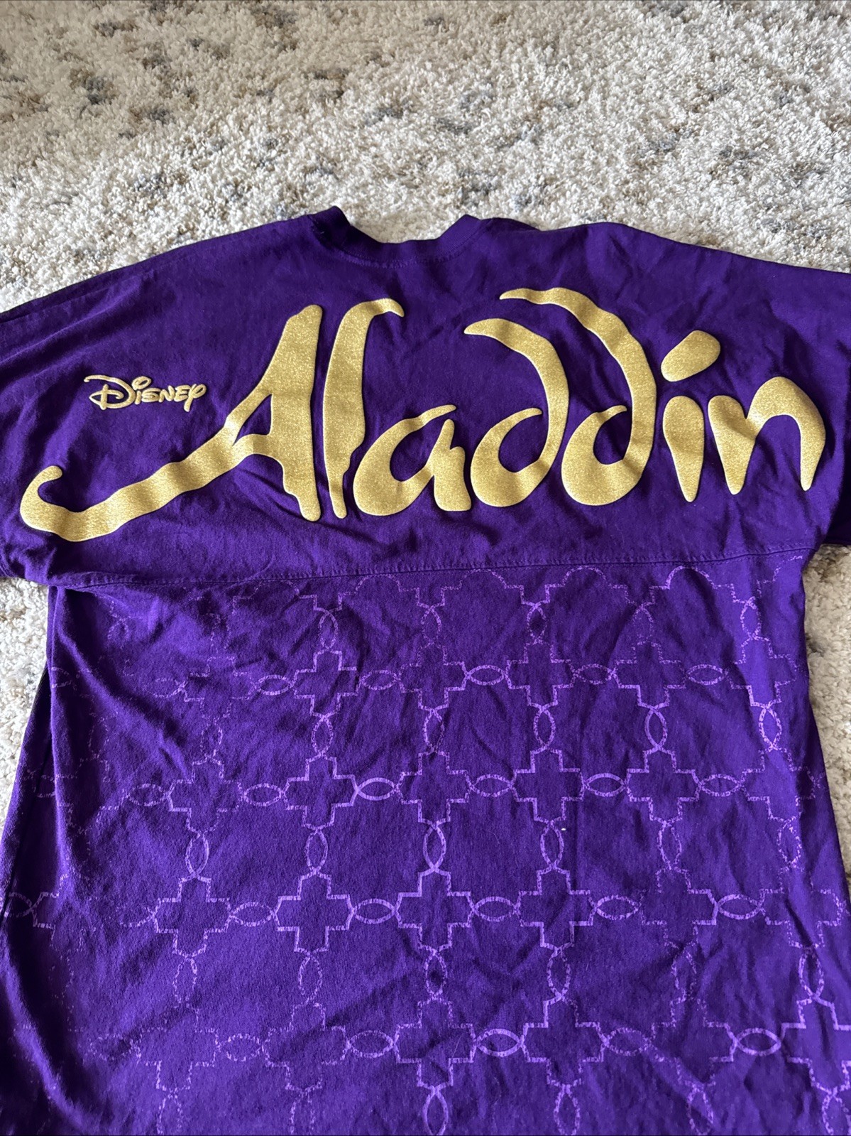 Aladdin Disney Spirit Jersey Shirt Mens Small Purple Movie Broadway Long Sleeve gallery