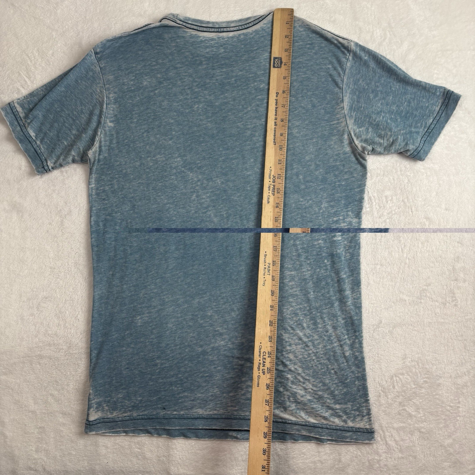 Quiksilver Blue Short Sleeve Graphic Light Weight Shirt Men's Medium Sheer gallery