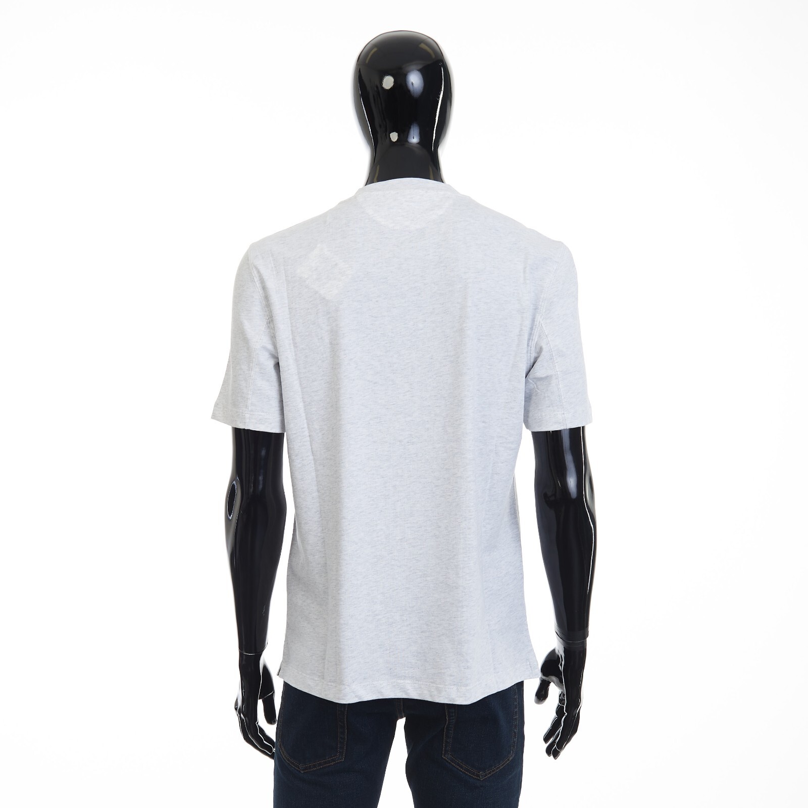 BRUNELLO CUCINELLI 595$ Light Grey Crew Neck Tshirt - Short-sleeve Cotton Jersey gallery