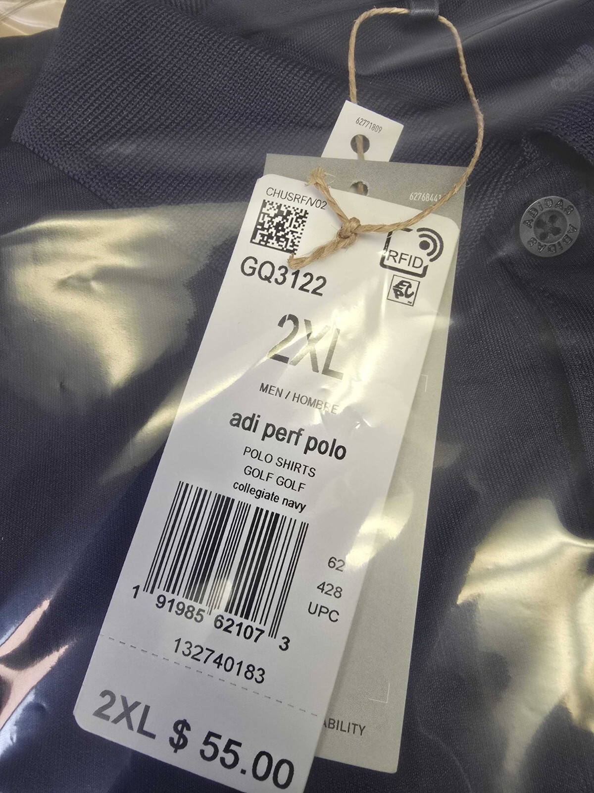 Adidas Men's Adi Performance Polo Shirt /New with tags/size 2XL/ $ 55 gallery