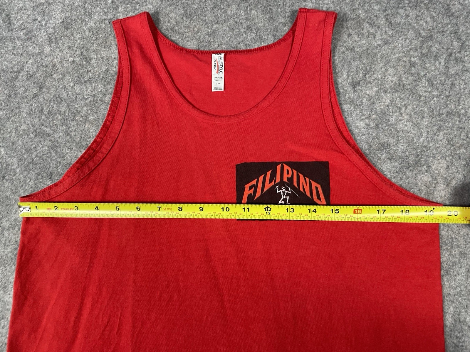 Filipino Strength Tank Top Shirt Mens Medium Red Pinoy Spirit 90s Y2K Style gallery
