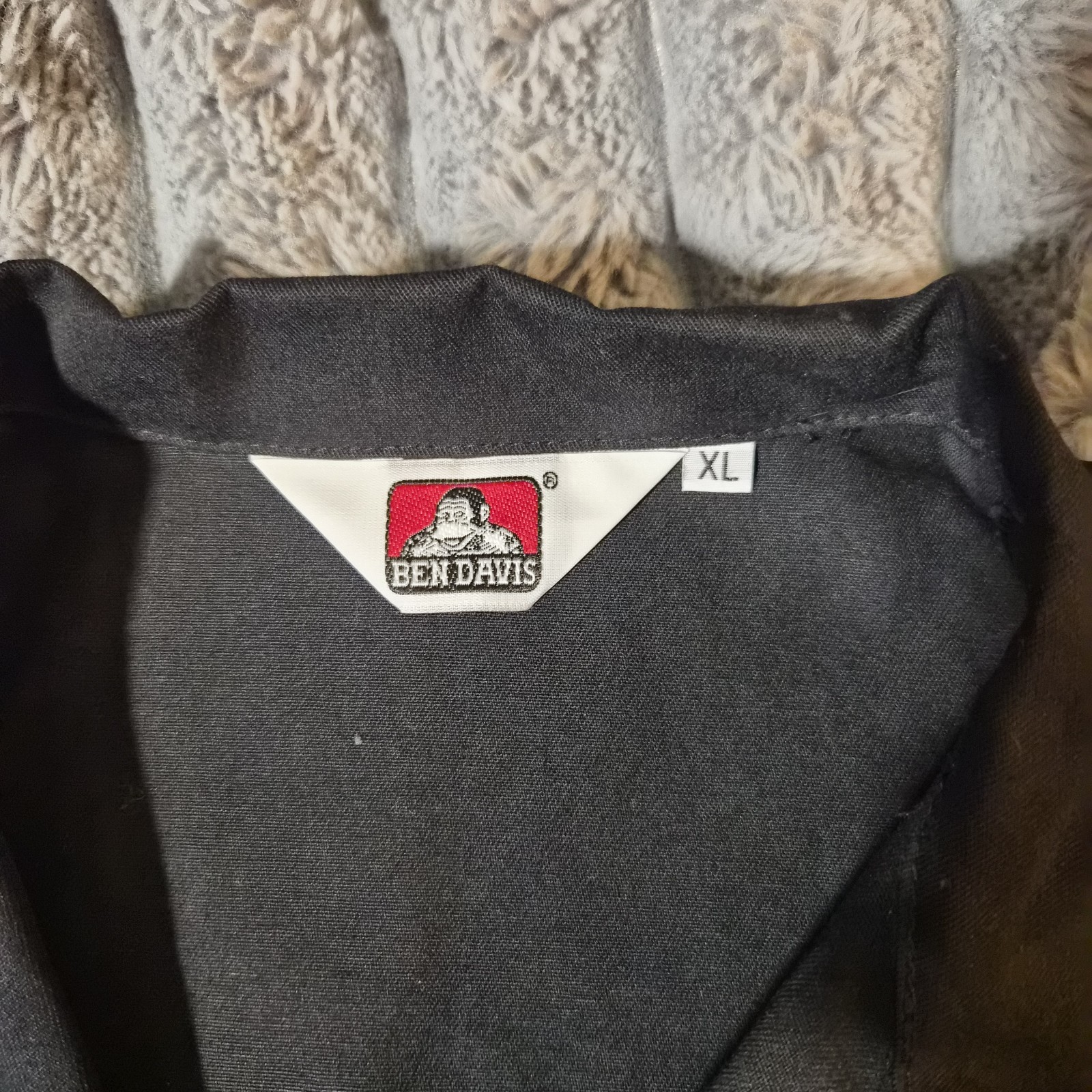 Ben Davis Quarter 1/4 Zip Shirt Black Mens Size XL street skate work gallery