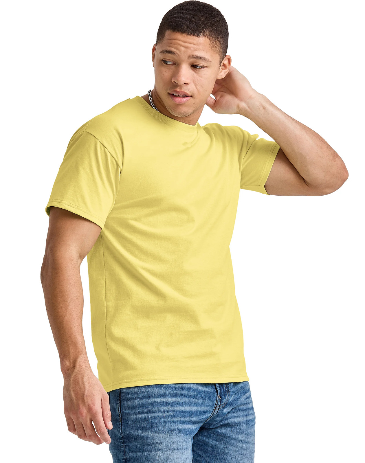 Hanes Men's T-Shirt Essentials Short Sleeve Tee 100% Cotton Crewneck Midweight gallery