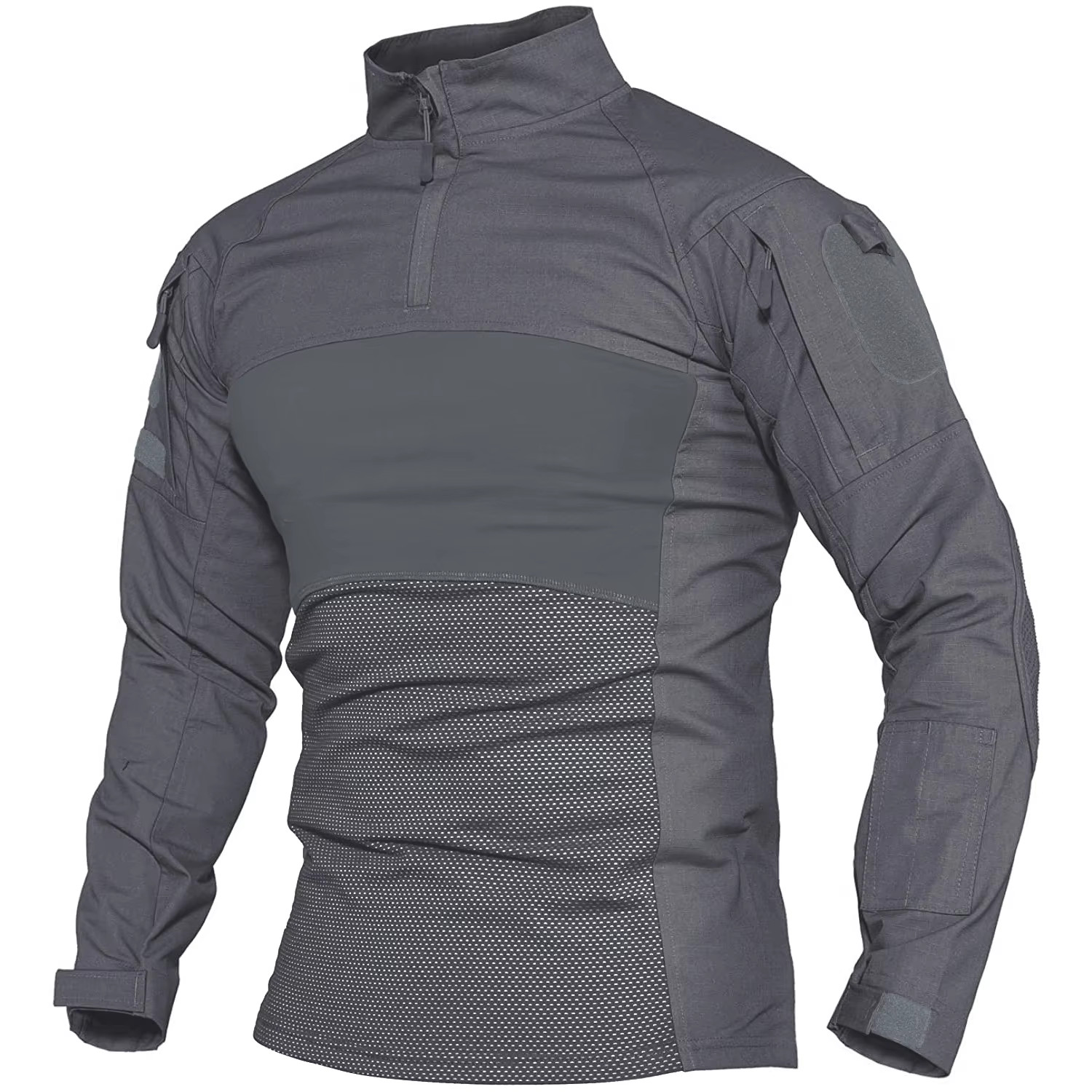 Mens Outdoor Long Sleeve Shirt 1/4 Zip Hiking Fishing Sweatshirt