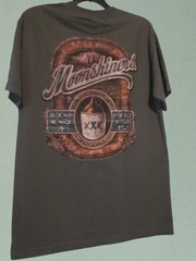 NWT – Discovery Channel MOONSHINERS Adult Size M Green Double-Sided S-Sleeve Tee