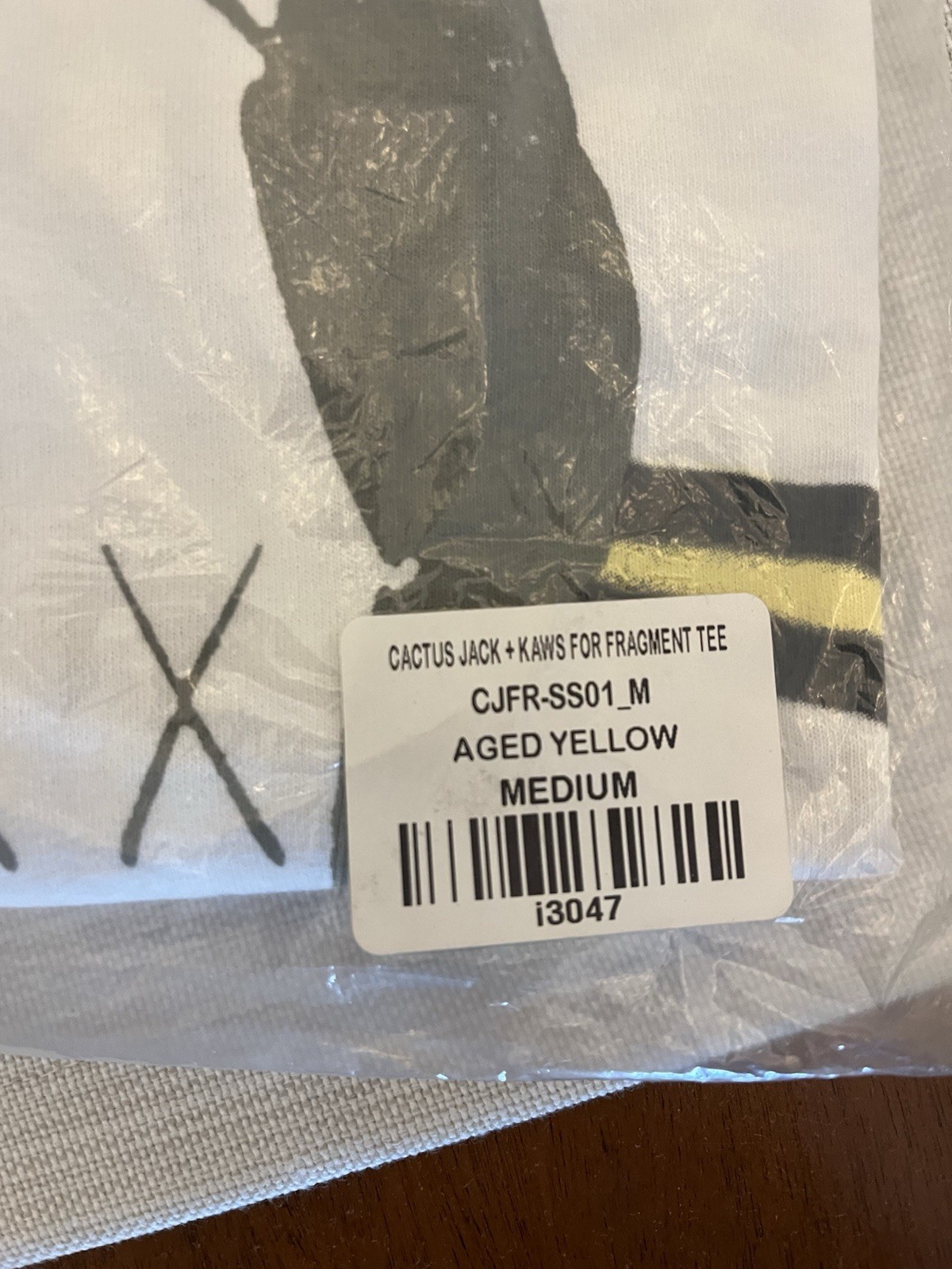 Cactus Jack x KAWS for Fragment Tee Yellow Men’s Crew Neck T-Shirt M CJFR-SS01_M gallery