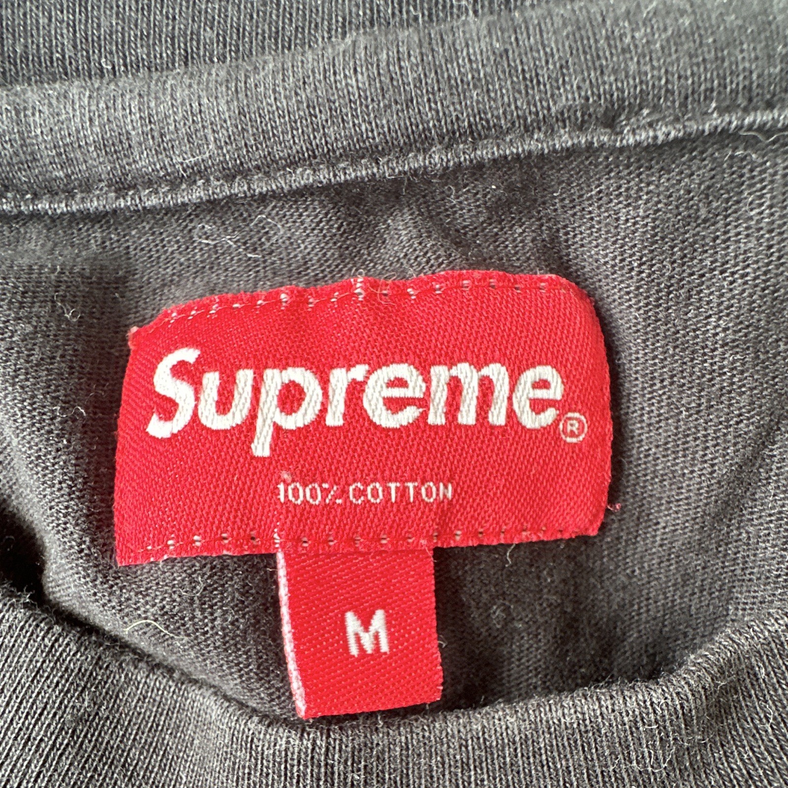 Supreme Black Graphic Logo Crew Neck Short Sleeve Cotton T-Shirt M RN101837 gallery