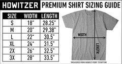 Howitzer Men’s T-shirt Standard Basic Packs Black Military Grunt