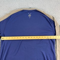 Ibex Superwashed Merino Wool Long Sleeve Shirt Men’s Large L Top Blue Hiking USA