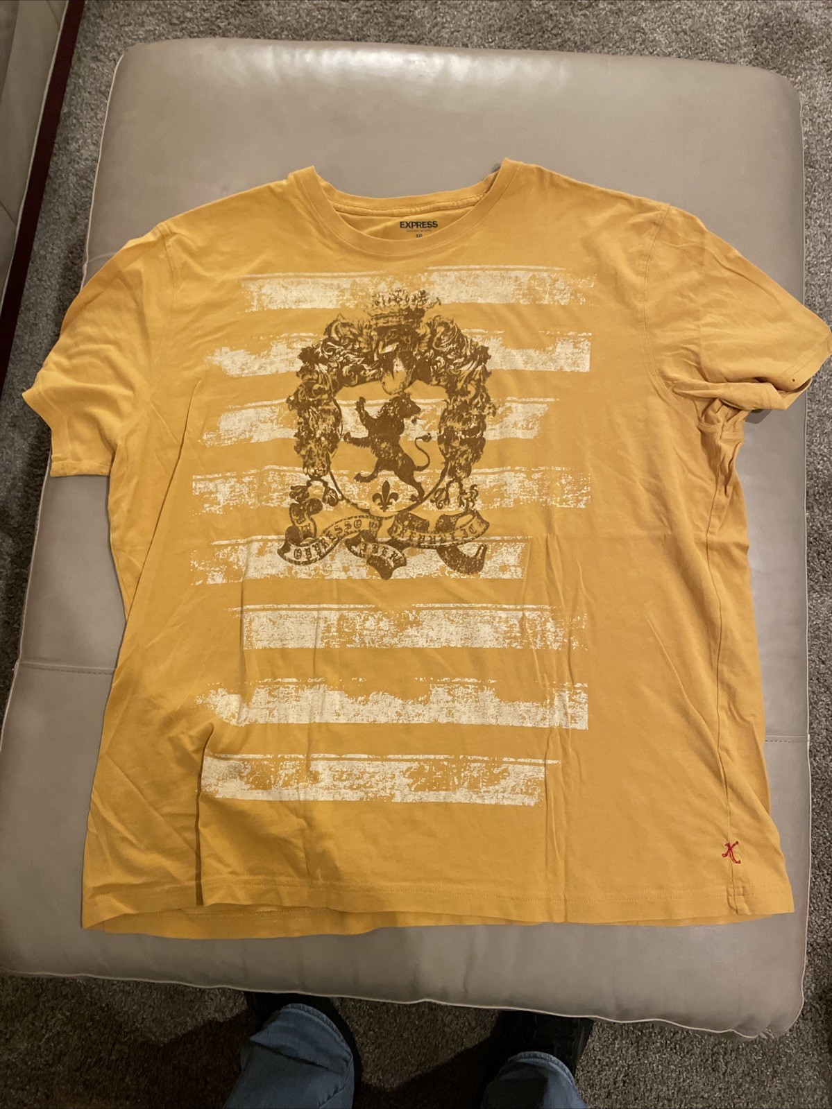 EXPRESS T Shirt Adult Mens Graphic Short Sleeve Gold Yell XXL EXP NYC gallery