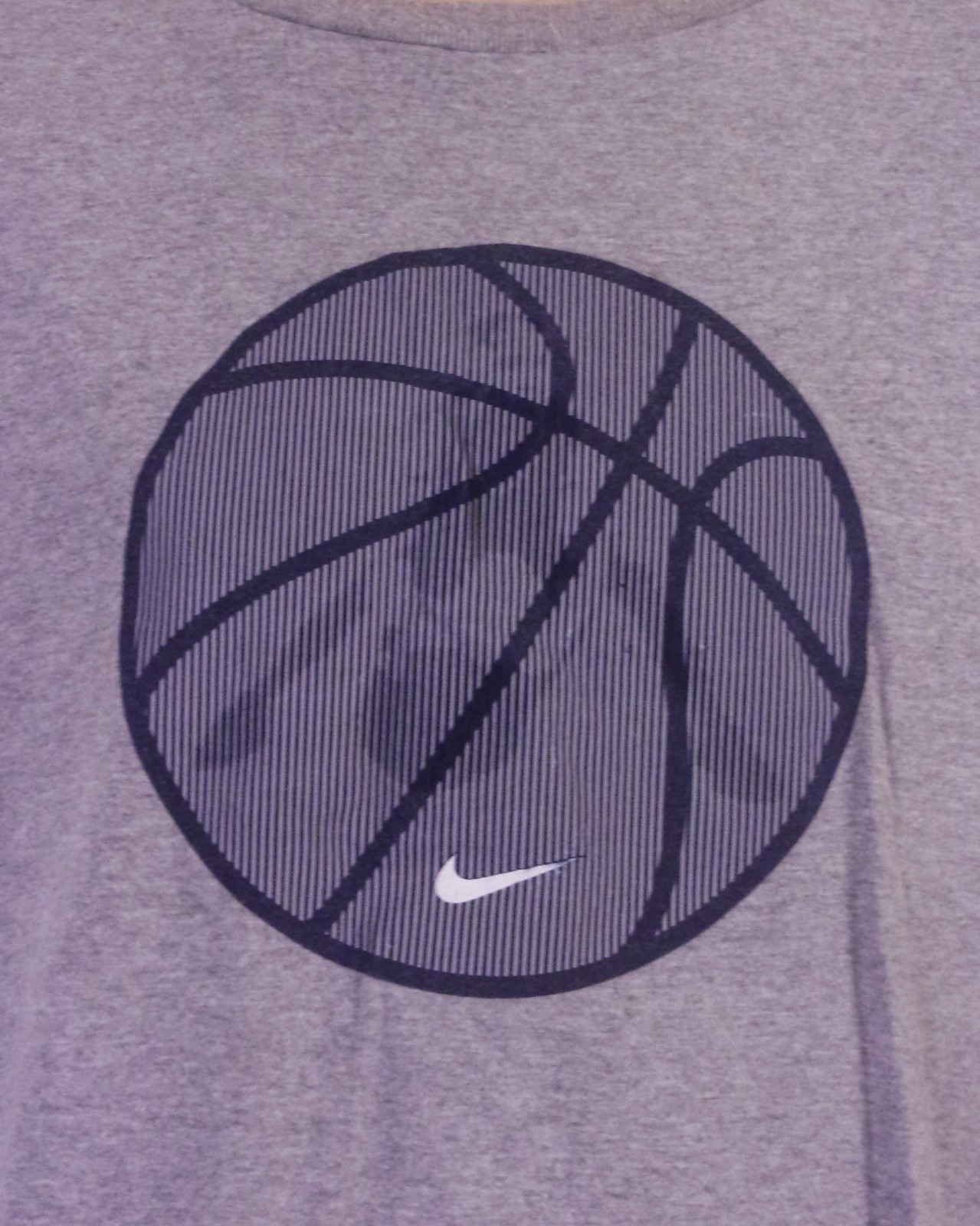 vintage 90s 00s Y2K Nike Center Swoosh Basketball T-Shirt Textured Print USA XL gallery