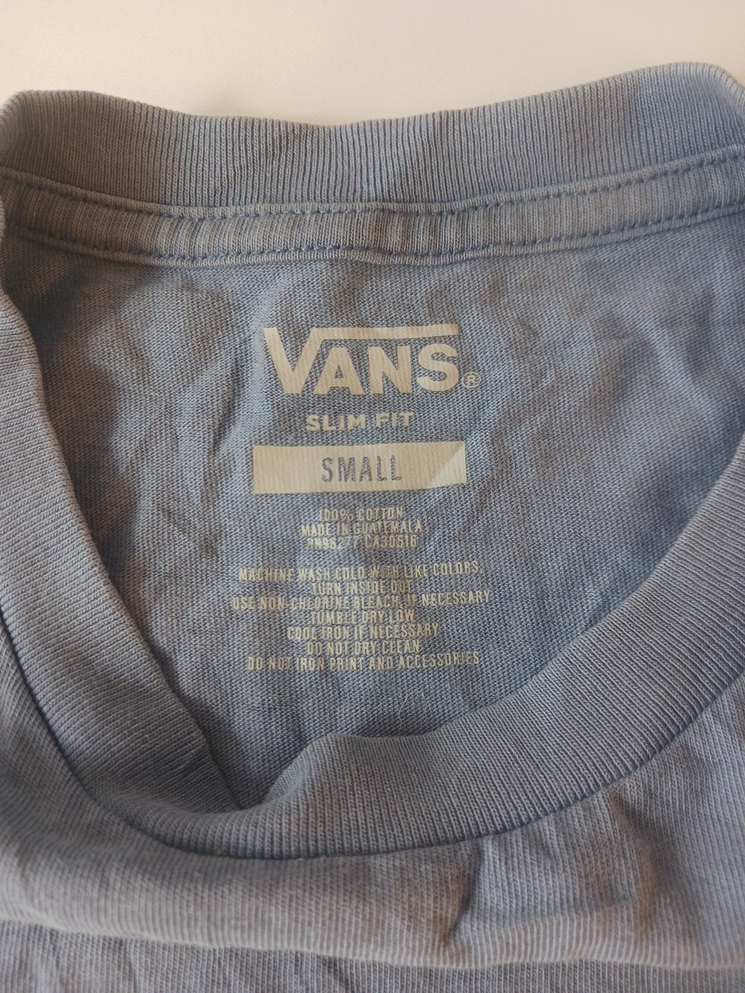 Vans T Shirt Adult Small Slim Fit Blue Periwinkle - Vans The Original 1966 Logo gallery
