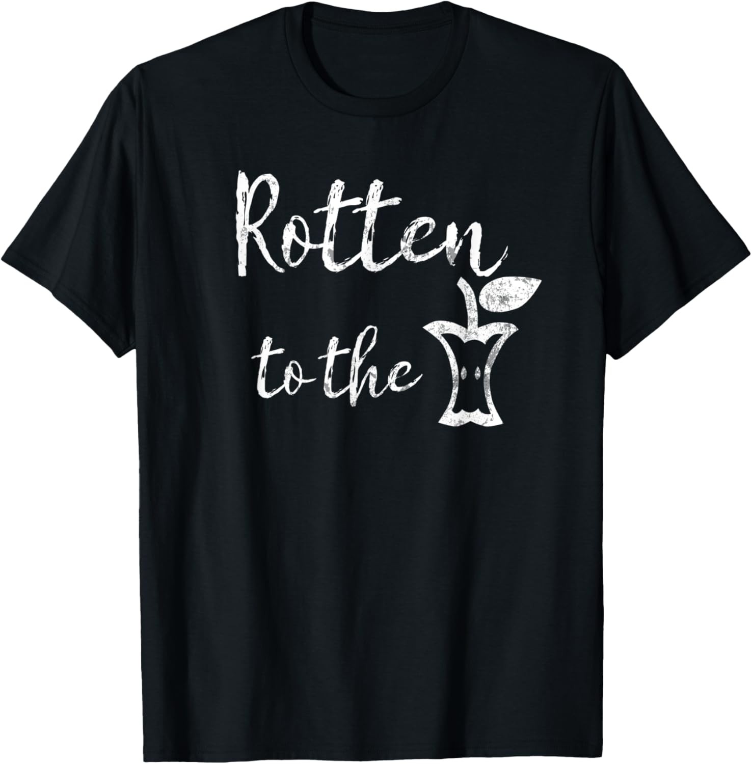 Funny Rotten to the Core Apple Food Sarcasm Humor Joke T-Shirt gallery