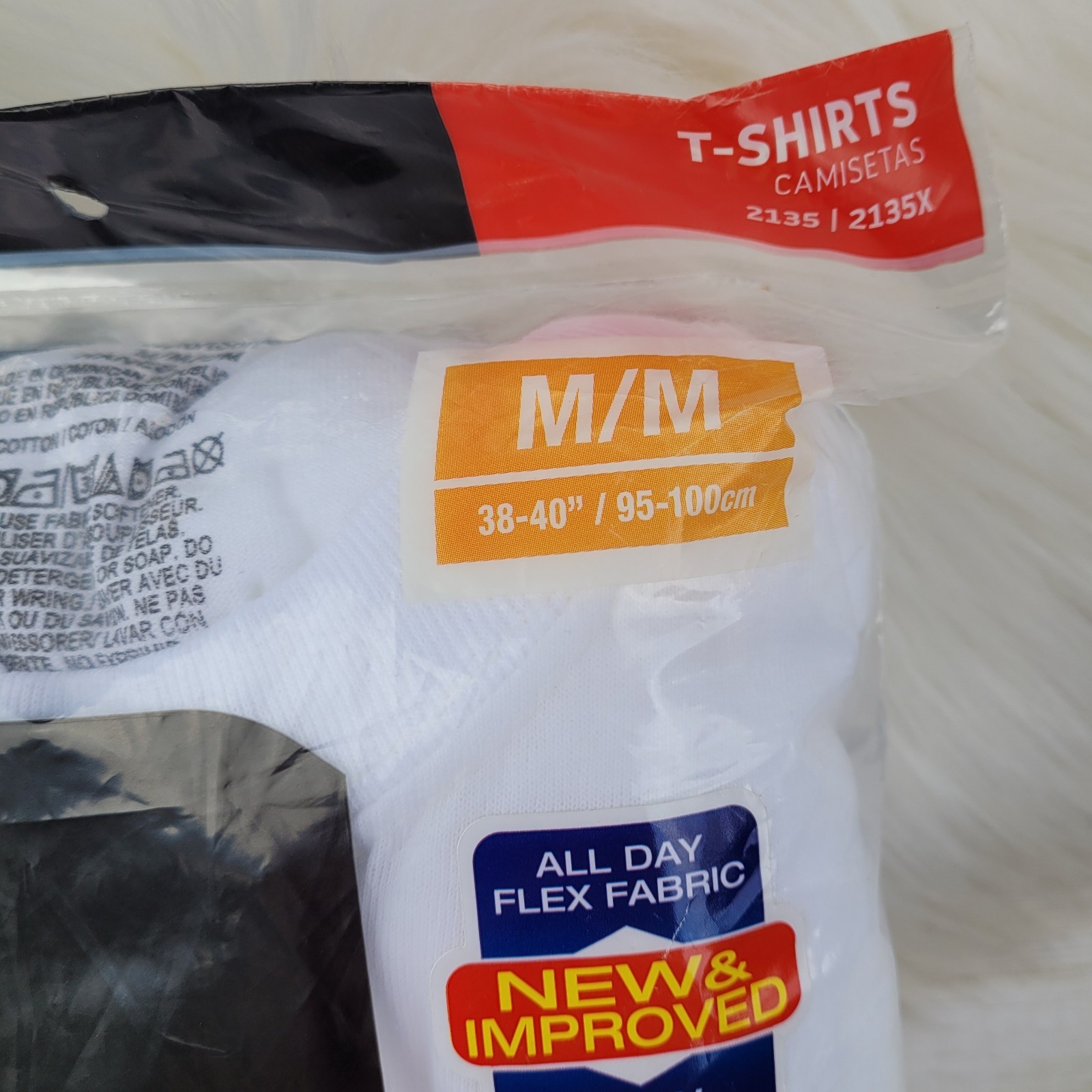 Hanes Tagless Men's 3 Pk White T-shirt Undershirt Size M 38-40" Crew Cut Neck gallery