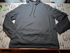 Large Dark Gray Active 100% Poly Sleeve Pocket 32 Degree Heat Brand Hoodie