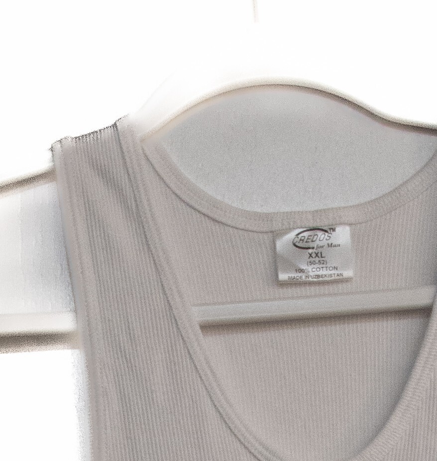 Credos For Mens White Basic Tank Top Solid Round Neck Sleeveless Pure Cotton 2XL gallery