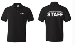 STAFF Polo with Cutom Company Name Event Bouncer Security Party Guard Polos S-5X