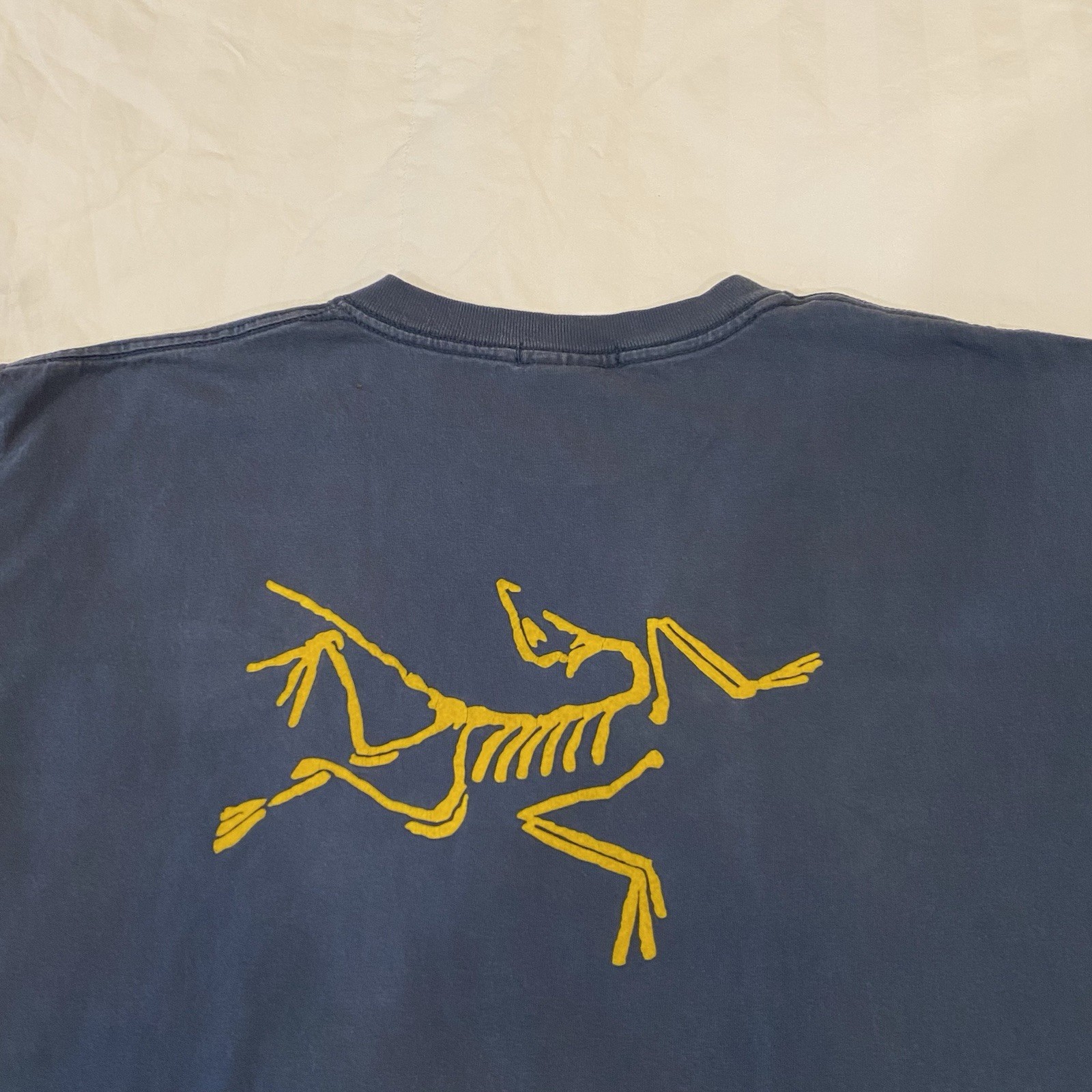 Vintage 90s Arcteryx Big Tag Tee - Mens Large - Blue - Back & Sleeve Graphic gallery