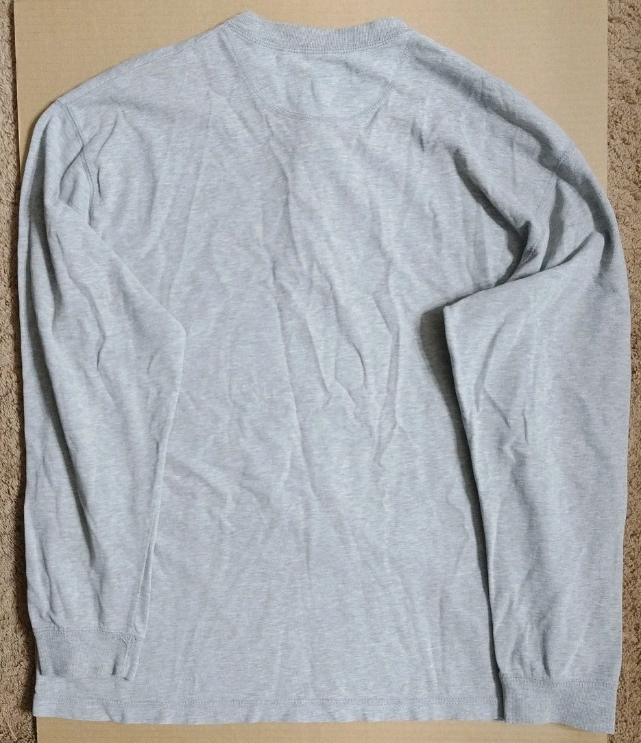 Vtg St Johns Bay Henley Mens L 100% Cotton 24 Pit 29 Long Stains Around Neck gallery