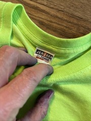 Neon Green Gain Fabric Softener Jerzees 50/50 T Shirt Two Years Safe Sz XL