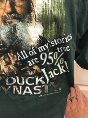 Duck Dynasty Large Uncle Si My Stories Are 95% True Shirt Green Short Sleeve