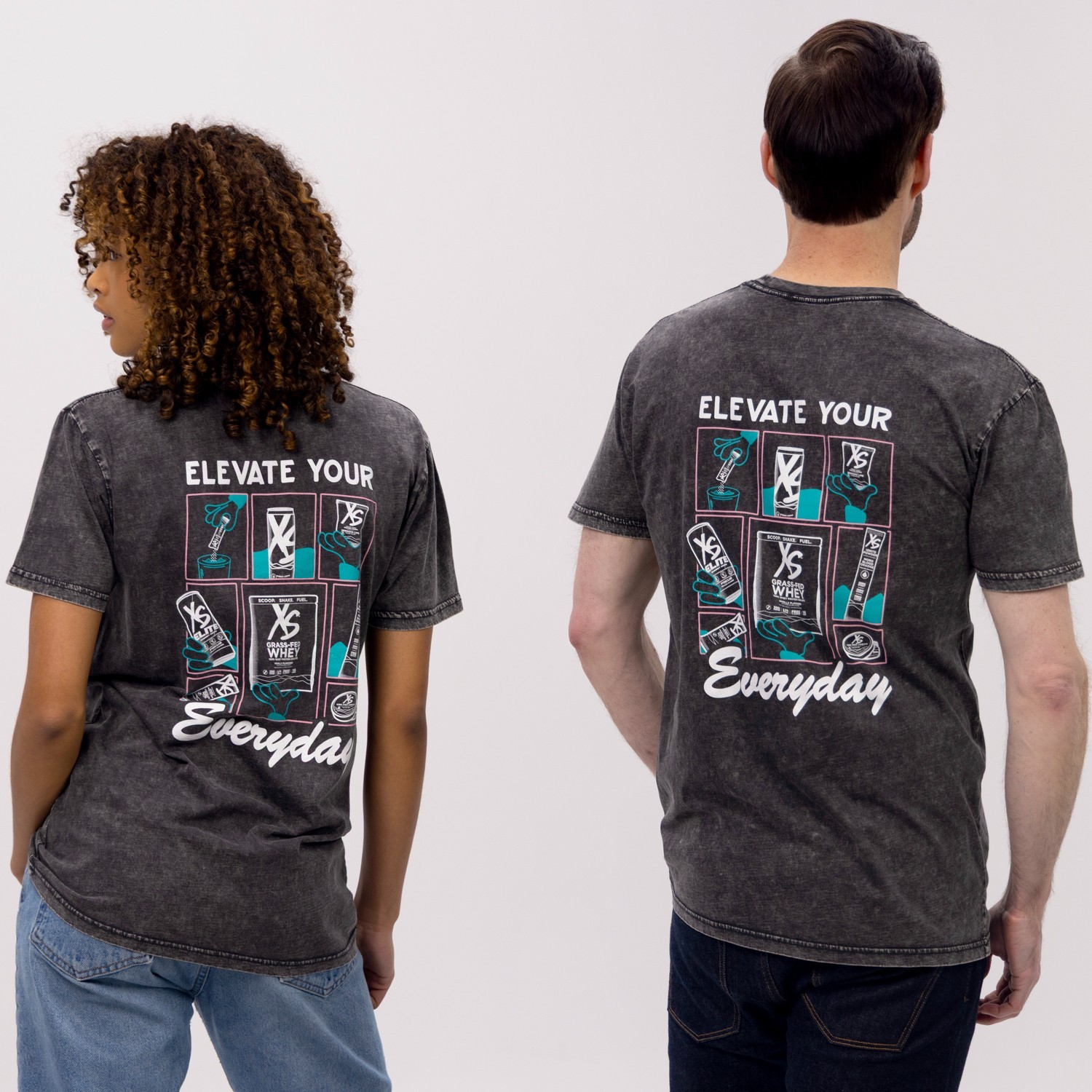 NEW Size X-LARGE Elevate Your Everyday XS Products Branded Tshirt - Vintage Grey gallery