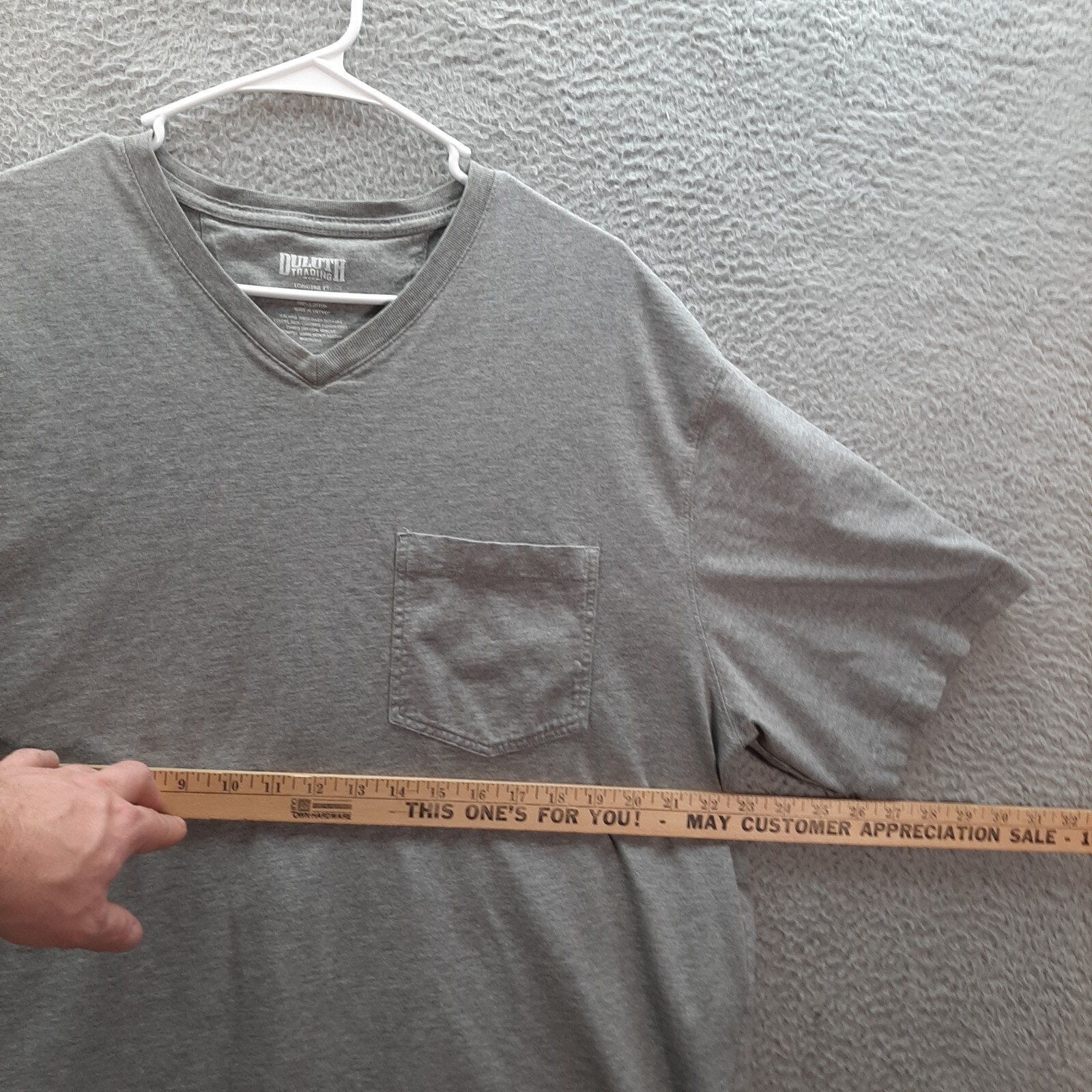 Duluth Trading Co Shirt Adult Large Gray Longtail T Workwear Grunge Outdoors gallery