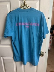 VNT 90s Funny Cougar Mom Entertainment XL 42 Chest Blue Pink USA Shirt Error