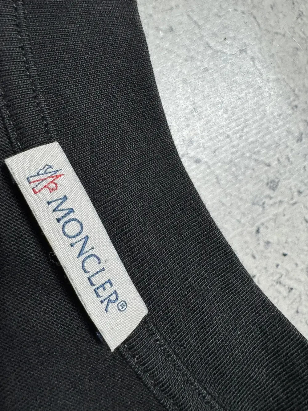 Moncler SS T-Shirt Black Big Logo Size S gallery