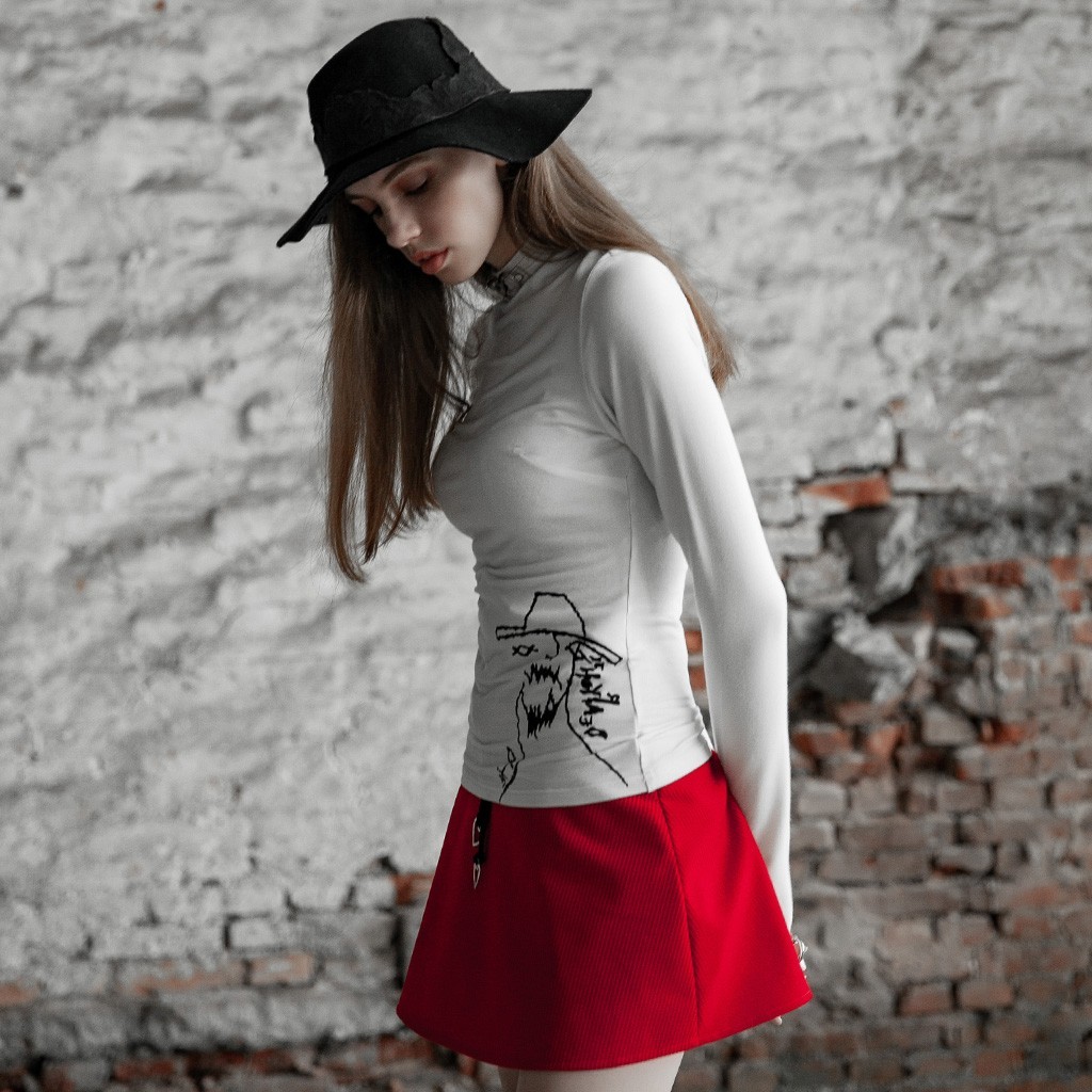 PUNKRAVE Stand-collar long-sleeve T-shirt OPT-298W gallery