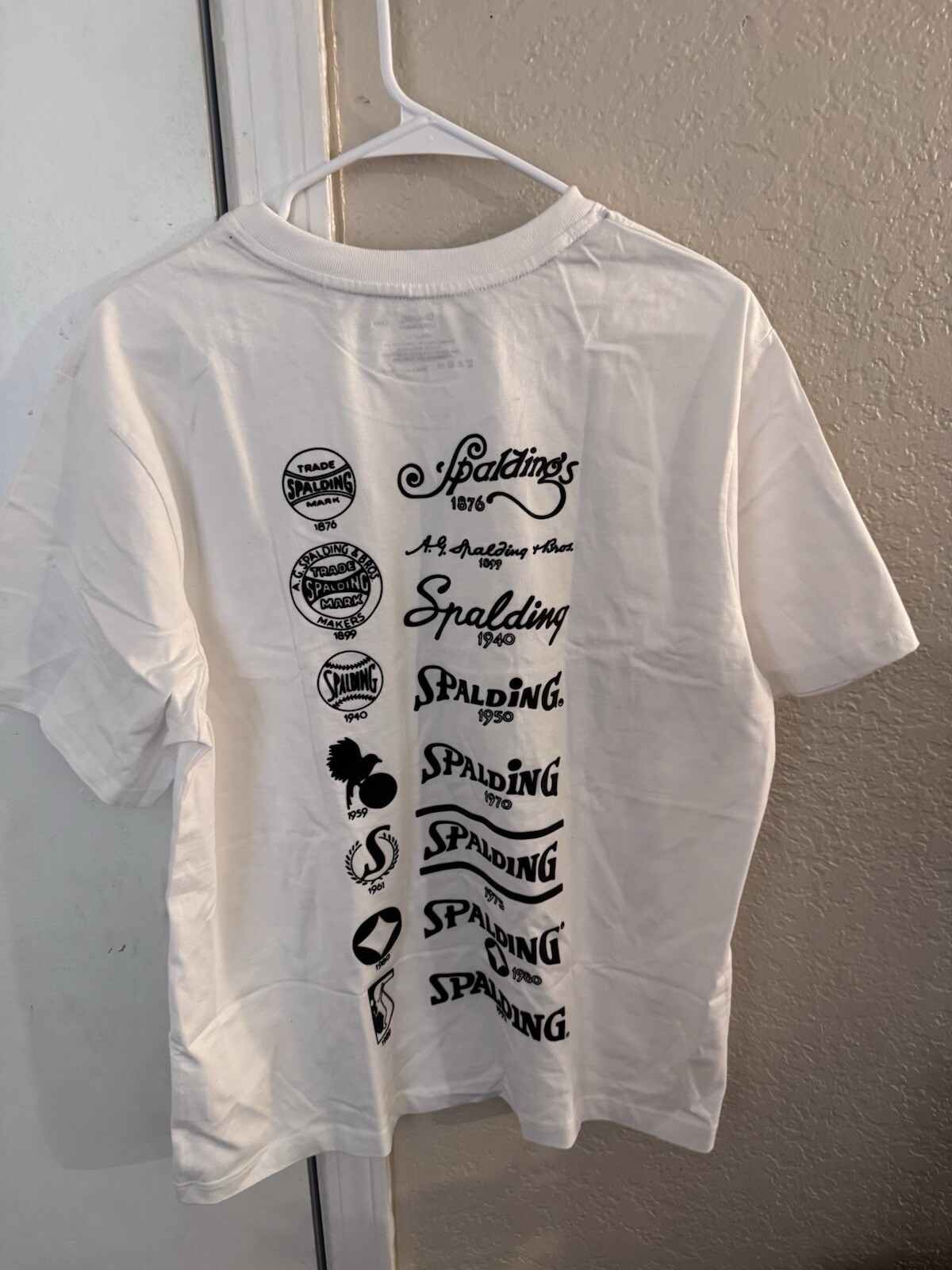 Spalding X UNKNWN Men's Graphic Tee, Bright White, Large gallery