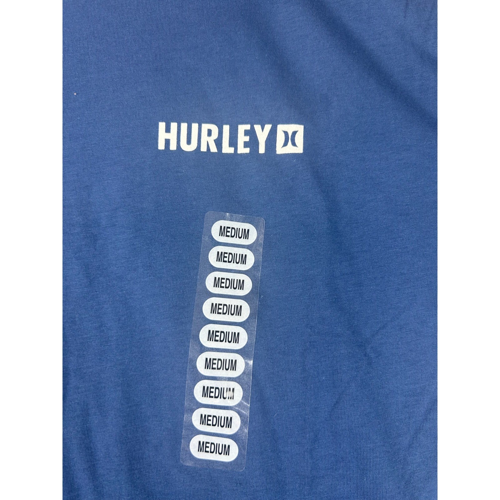NWT Hurley Mens Graphic T Shirt Medium Blue Tie Dye Back Logo Surf Streetwear gallery
