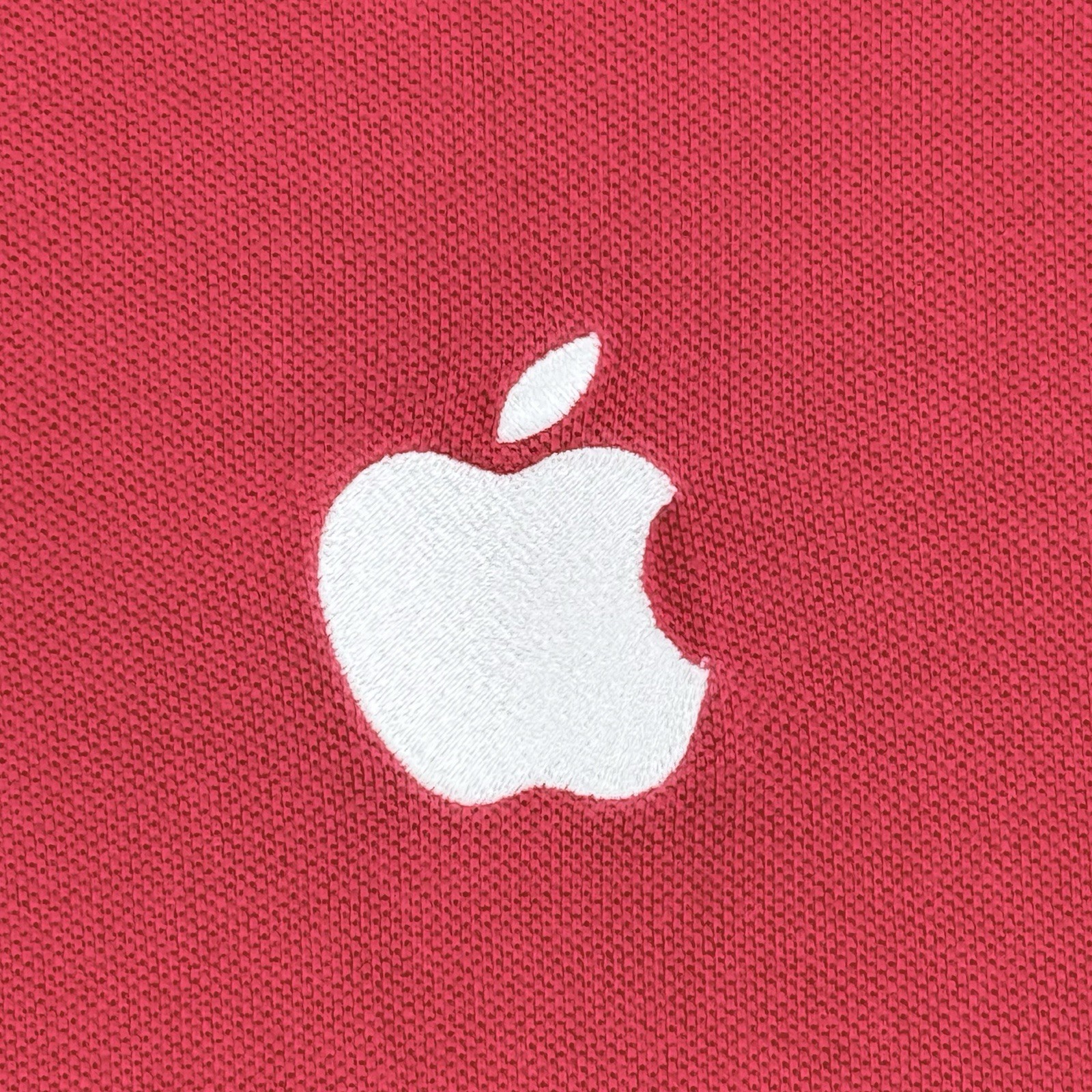 Apple Red Cotton Jersey Logo T-Shirt Crew Neck Men M Regular Fit Short Sleeve gallery