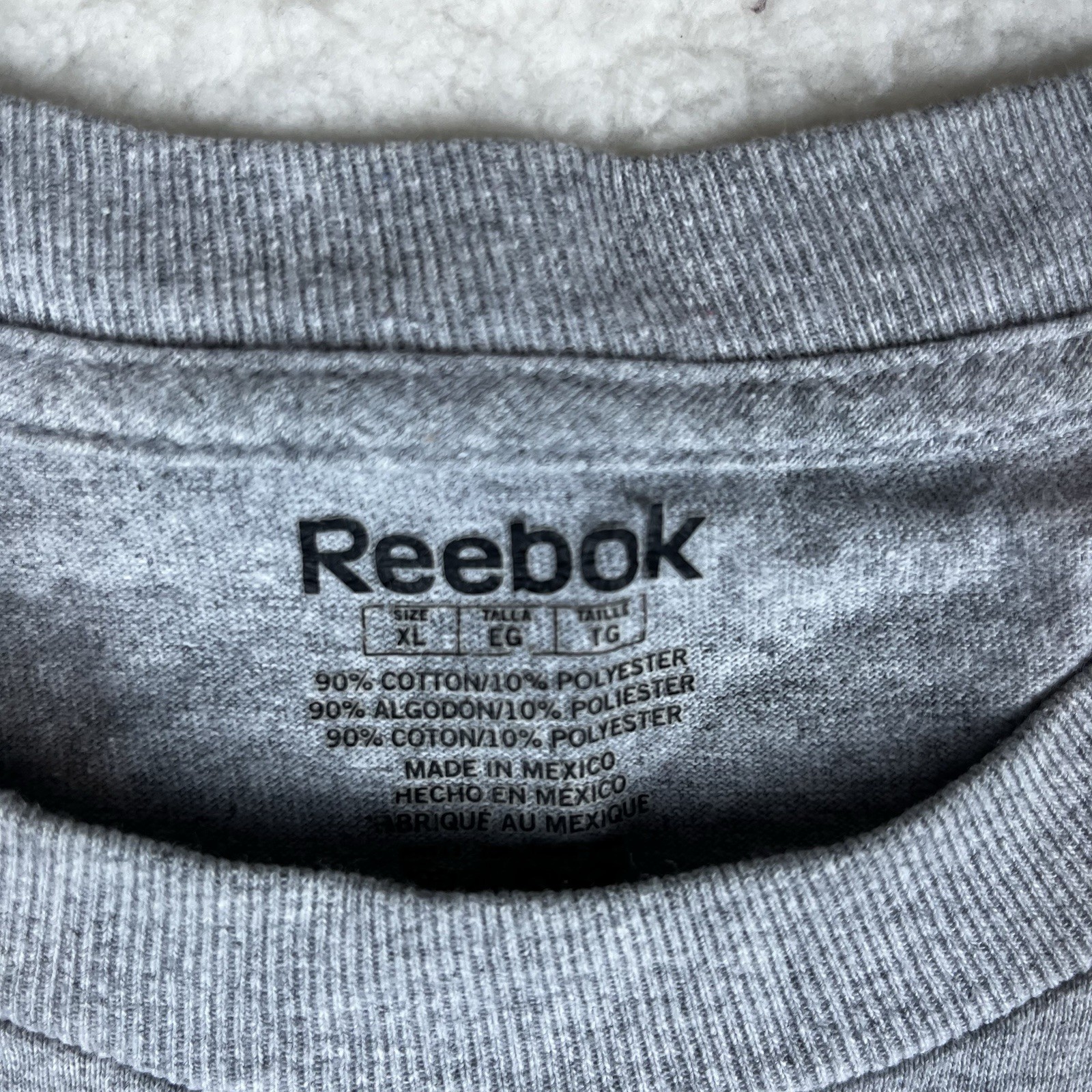 Reebok Mens XL Grey Graphic Tshirt Hockey Hall Of Fame French Thick Cotton NHL gallery