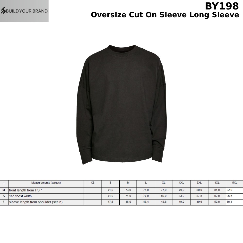 Build Your Brand Oversize cut on sleeve long sleeve - Round neck, Set-in sleeve gallery
