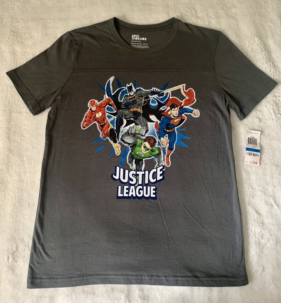 DC Comics Epic Threads Justice League Tee Shirt Kids XL 18/20 NWT