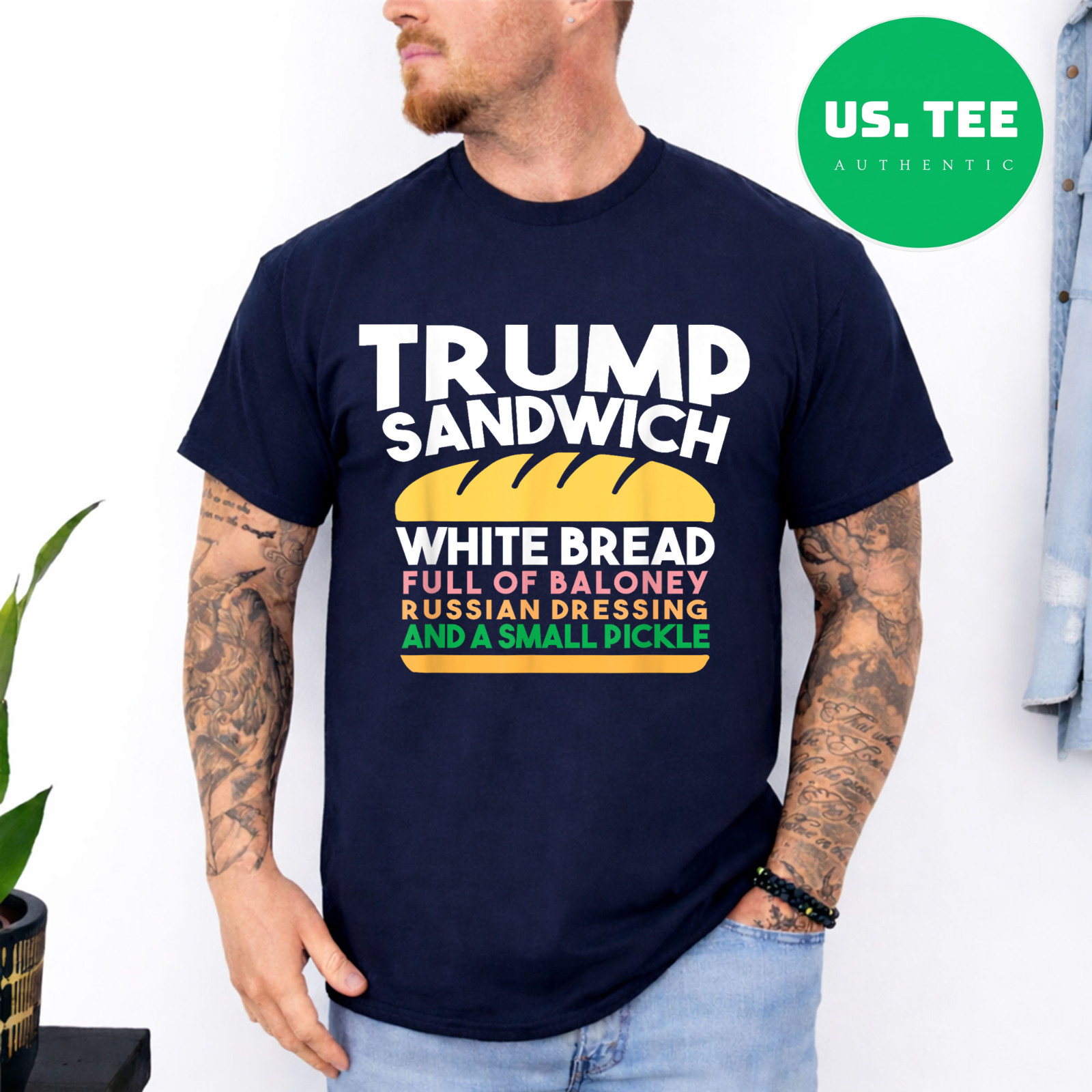 Trump Sandwich White Bread Full Of Baloney Russian Dressing Women Men T-Shirt gallery