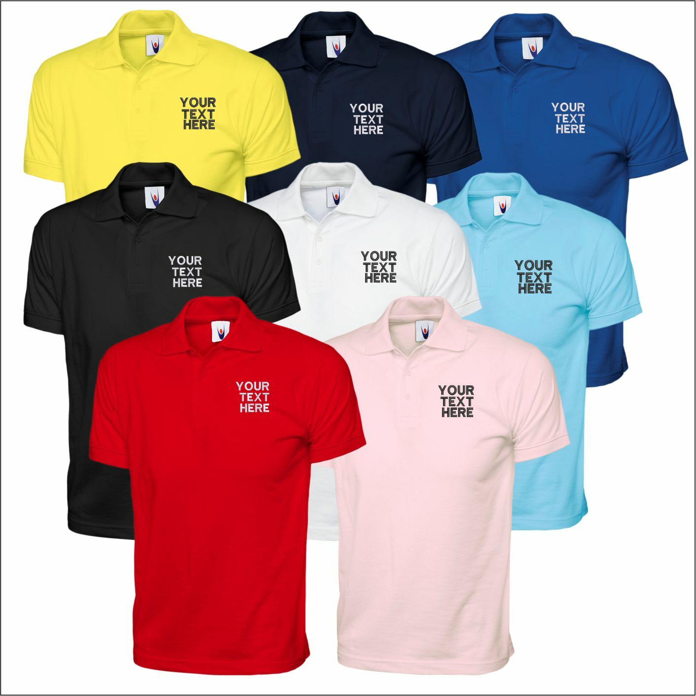 Personalised Uneek Jersey Poloshirt Custom Embroidered Work Wear Polo Tee Shirt gallery