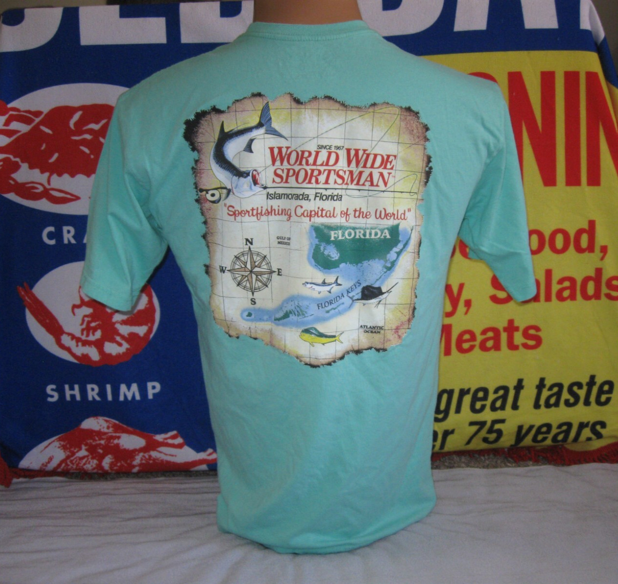 WORLD WIDE SPORTSMAN Islamorada Florida Keys T Shirt Men's M FISHING MAHI MARLIN gallery
