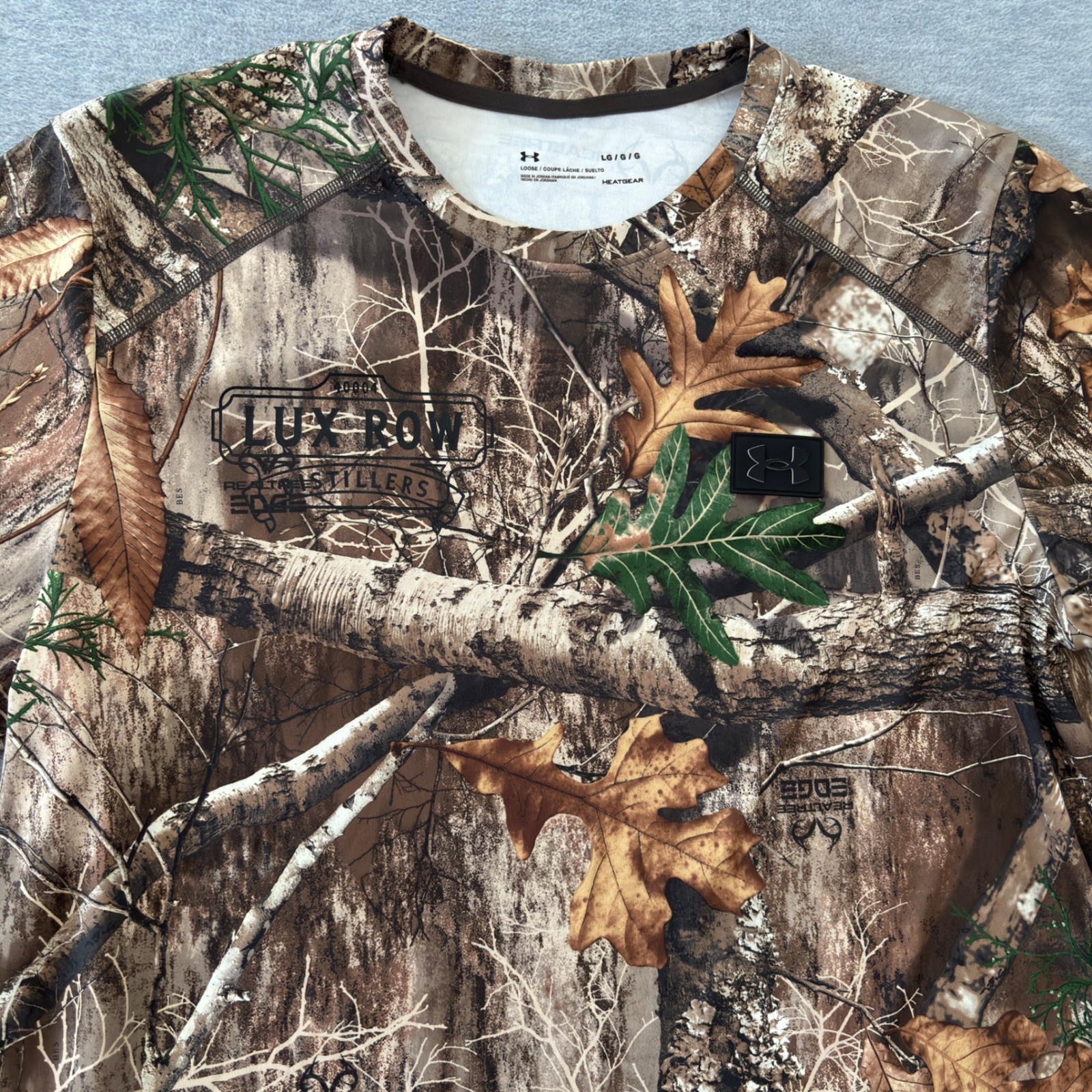 Under Armour Mens HeatGear Realtree Edge Camo Lux Row Distillers T-Shirt Large gallery