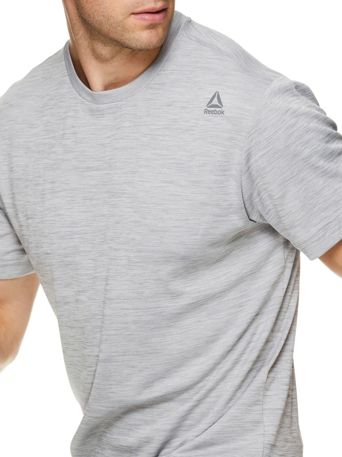 Reebok Neptune Crewneck Shirt Gym Exercise Sleet Heather Men's Medium-XL gallery