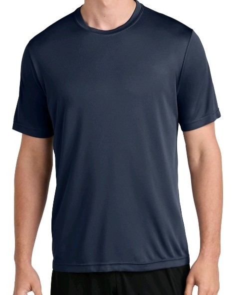 Sport-Tek Mens Medium Navy Short Sleeve Dri-Fit PosiCharge Gym Workout T-Shirt