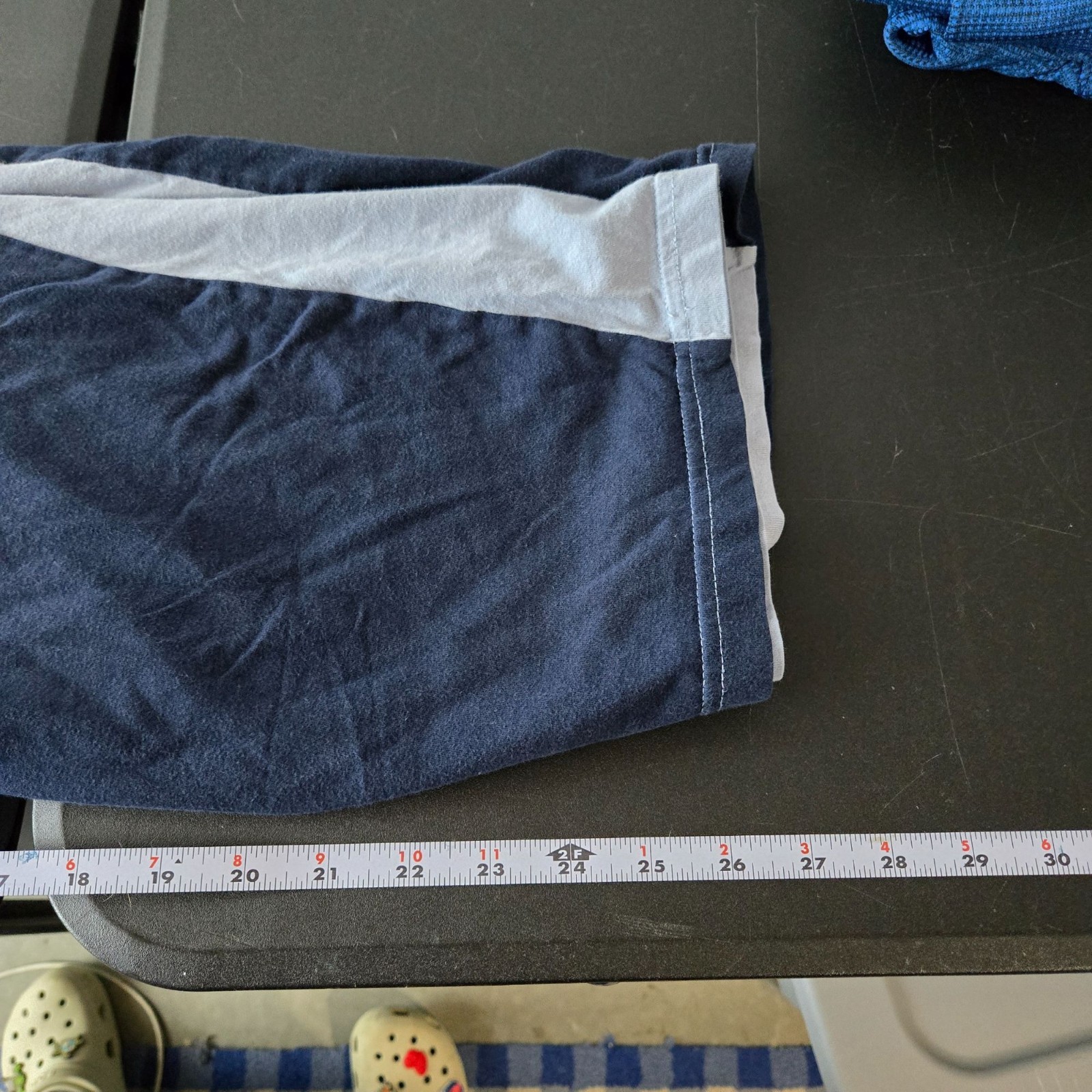 Denim & Flower Mens Blue Striped Short Sleeve Shirt Size Medium Preppy Nautical gallery