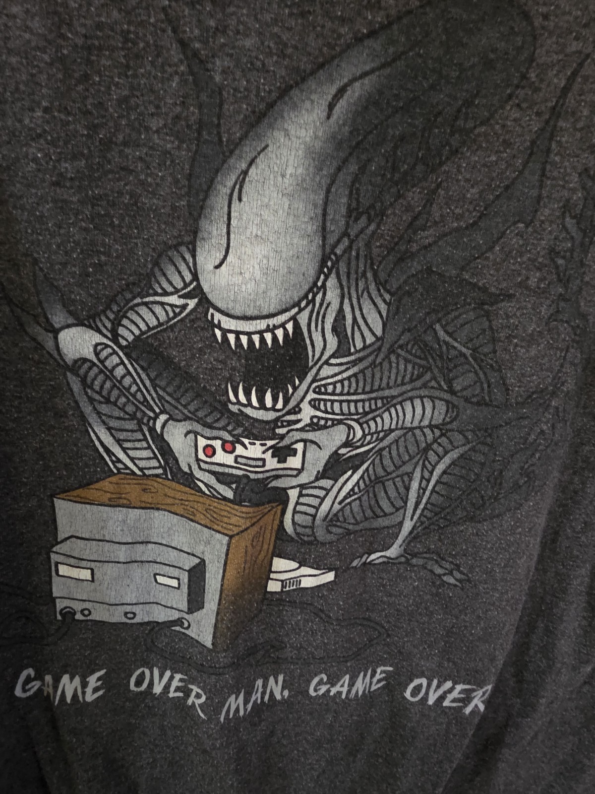 Alien Game Over Man Shirt Mens Large Ripple Junction Xenomorph Video Game Tee gallery