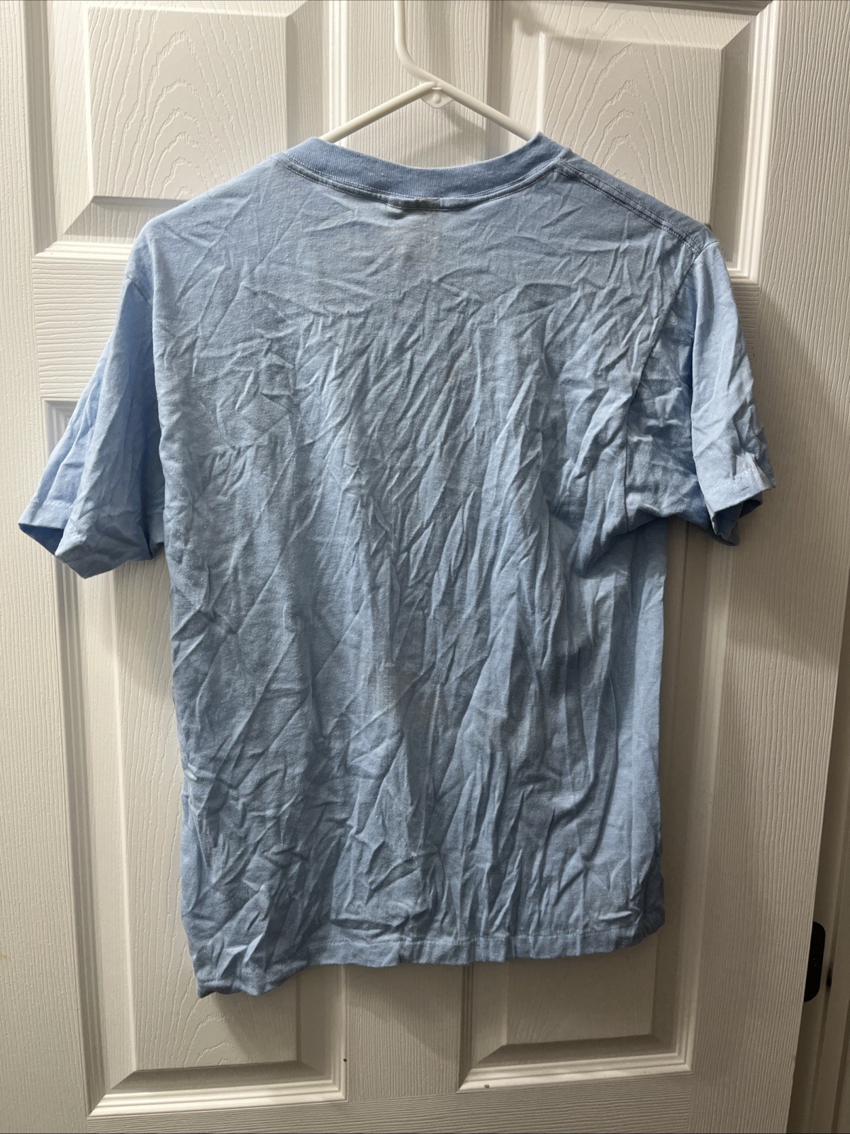 Vintage 1980s Dominos Pizza Team Tennis Promo T-Shirt L Blue Single Stitch USA gallery