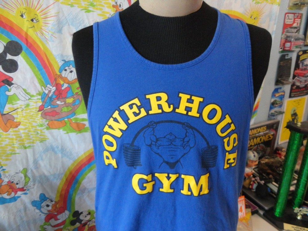 Vintage Powerhouse Gym Bodybuilder Workout T Shirt Tank Top Fits M