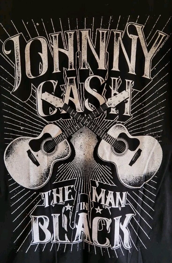 Johnny Cash Men's SMALL 34-36 The Man In Black Tee T-Shirt Country Music #10724 gallery