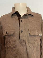 Polo Ralph Lauren Brown Herringbone Long Sleeve Pullover Size L