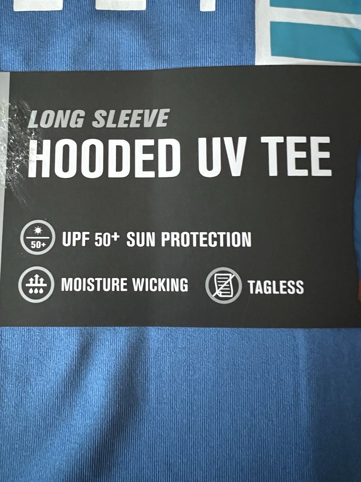 Hurley Men’s Hooded Long Sleeve UV Tee Shirt, Moisture Wicking Tagless Blue XXL gallery